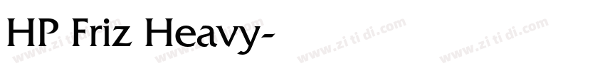 HP Friz Heavy字体转换